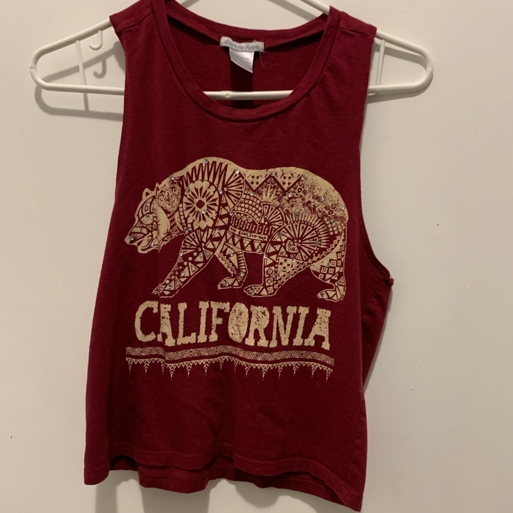 Charlotte  Russe Printed Crop Top
